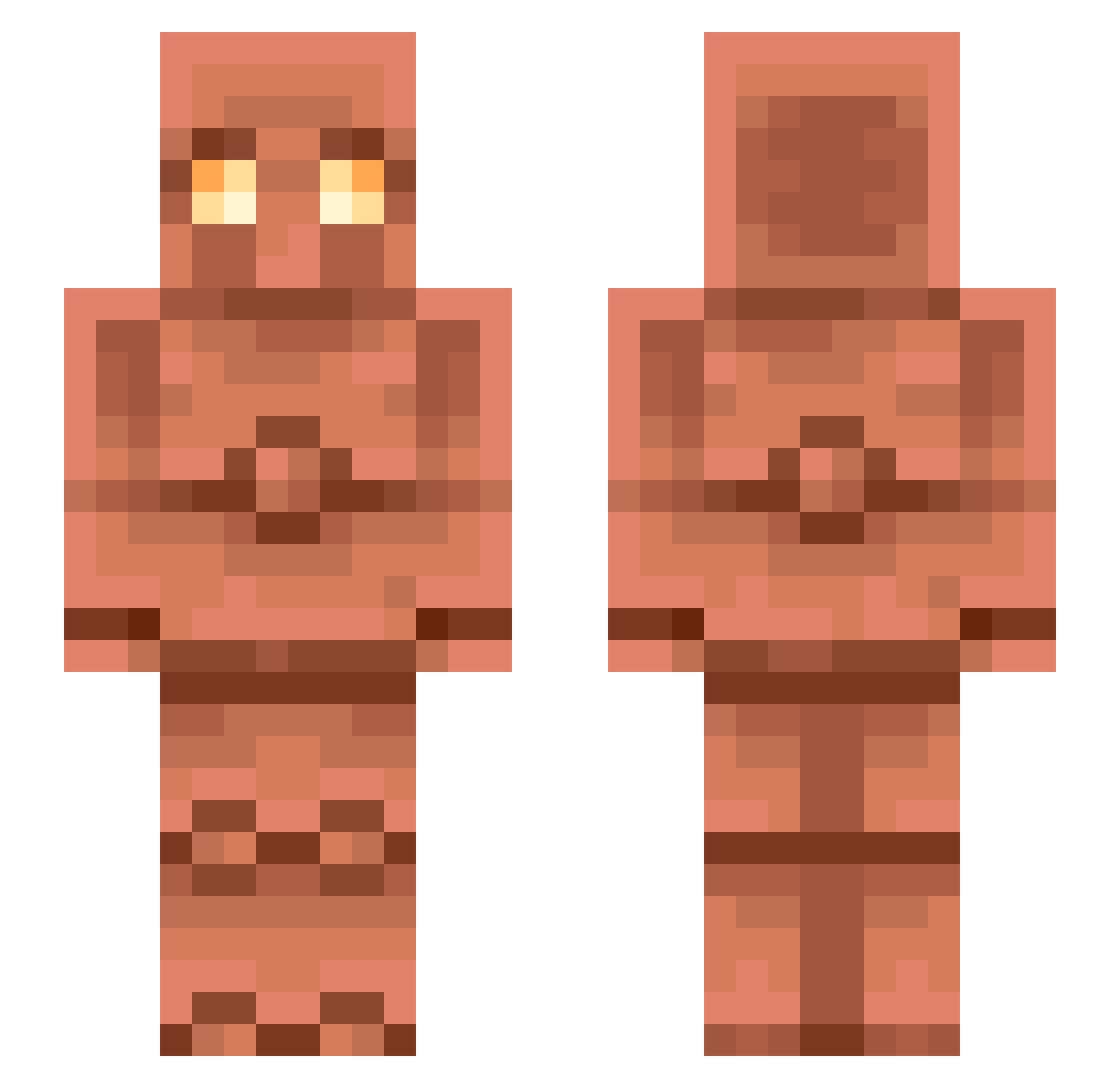 AllenAttempts13 Minecraft skin, front and back view