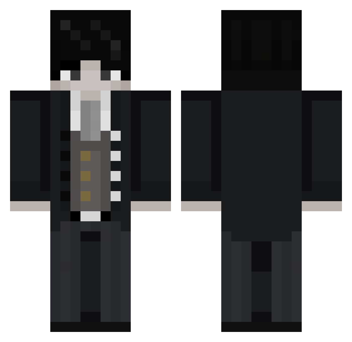 UltraPie_001 Minecraft skin, front and back view