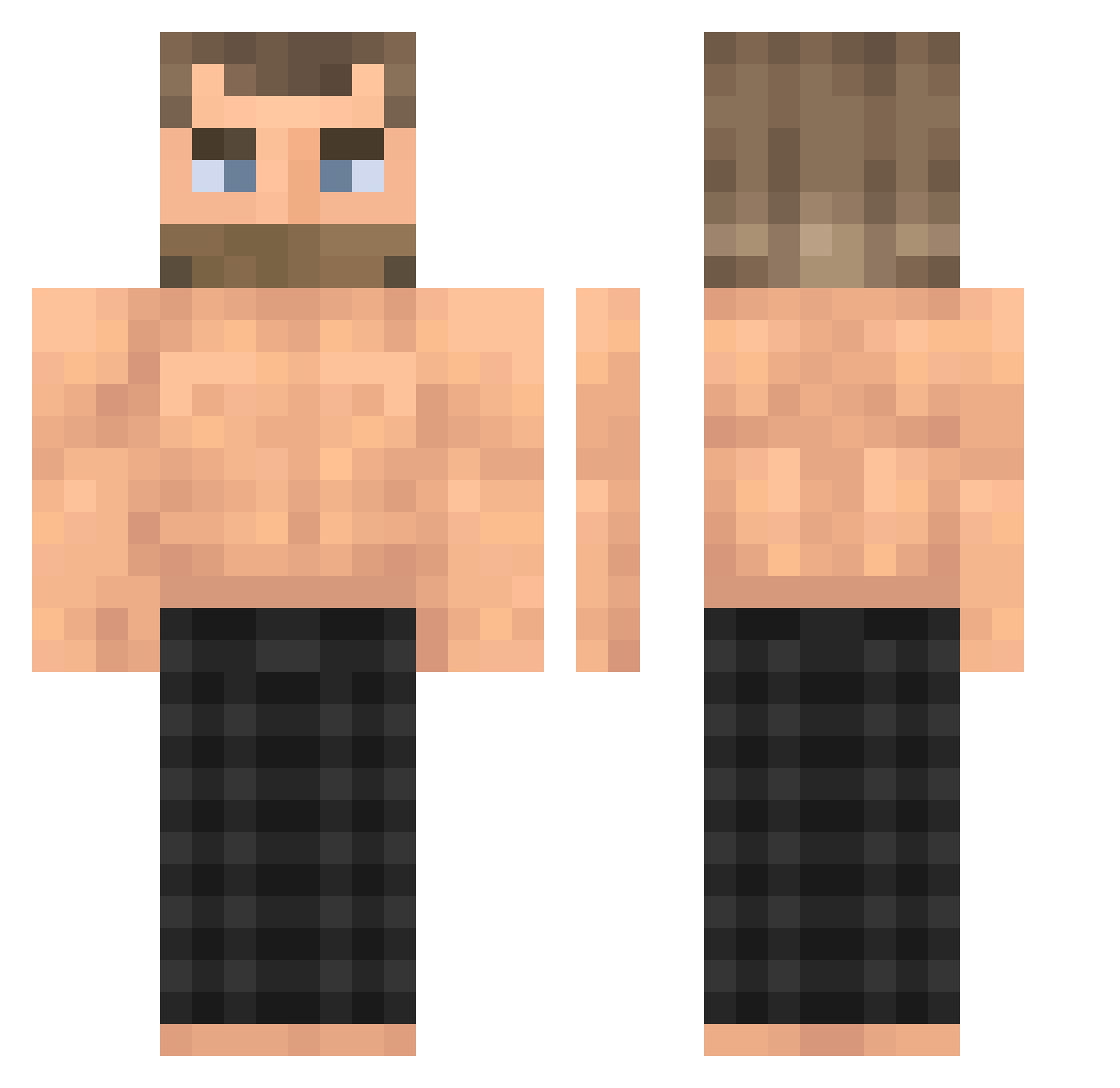 Eizeen Minecraft skin, front and back view