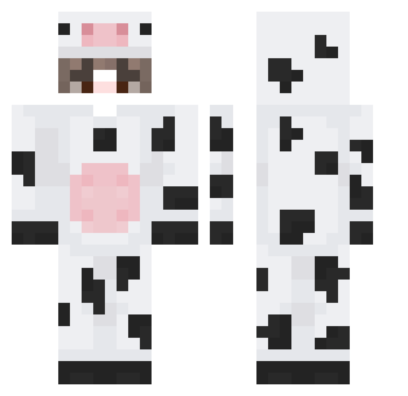 donhmu Minecraft skin, front and back view