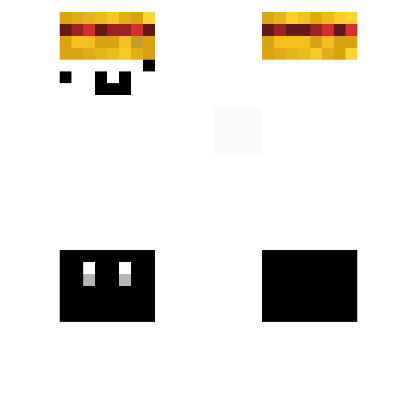 SeksiSere Minecraft skin, front and back view