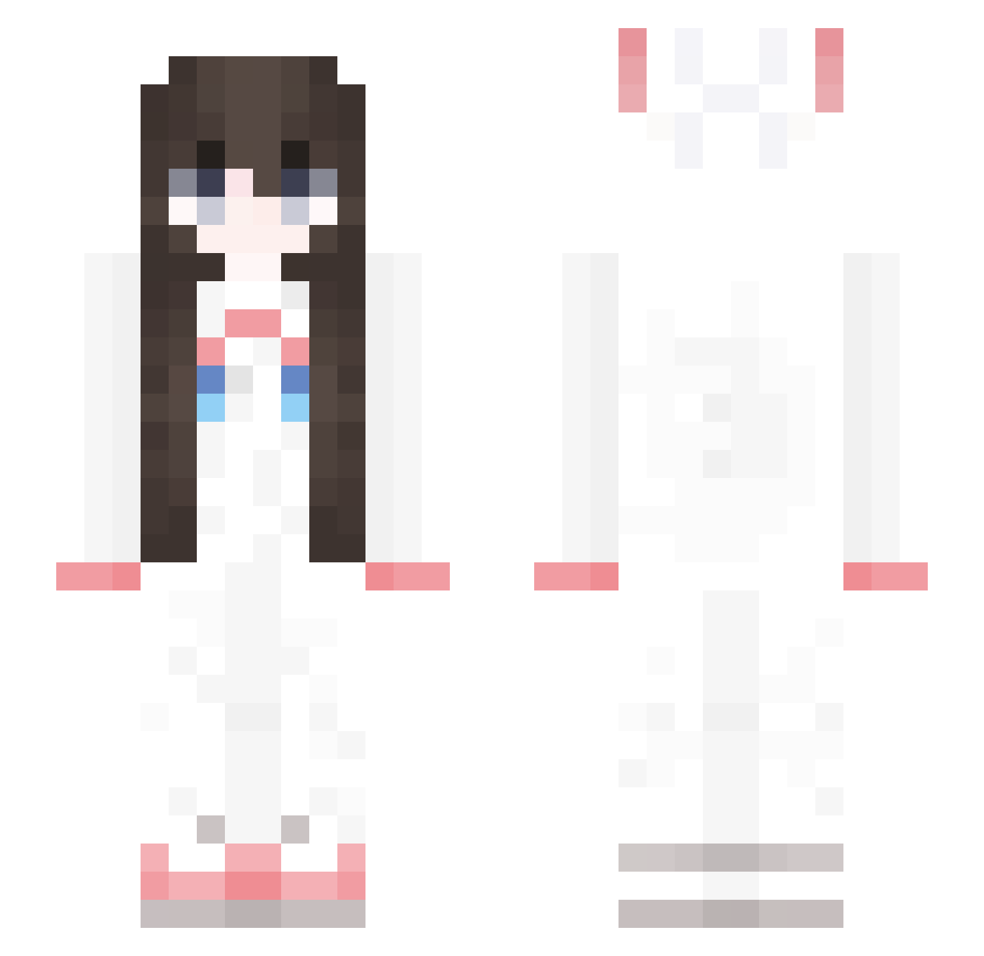 LittleHaru_ Minecraft skin, front and back view