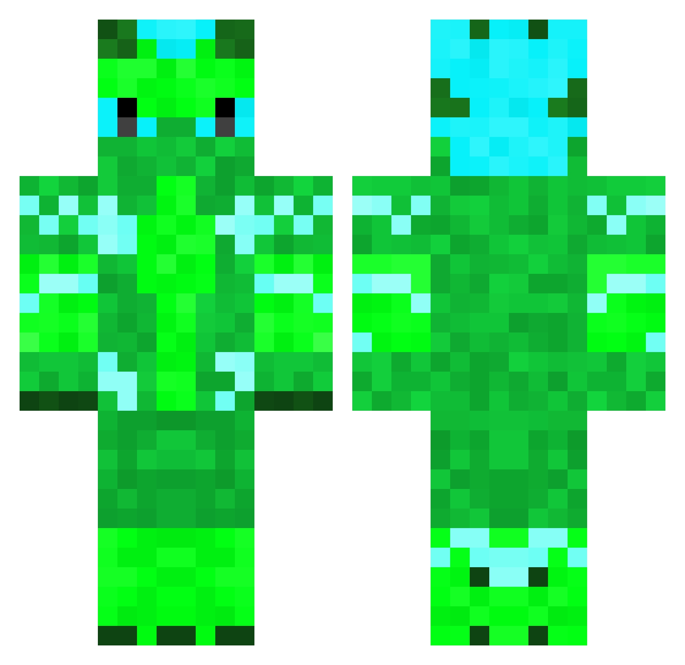 TheDragonWilly Minecraft skin, front and back view