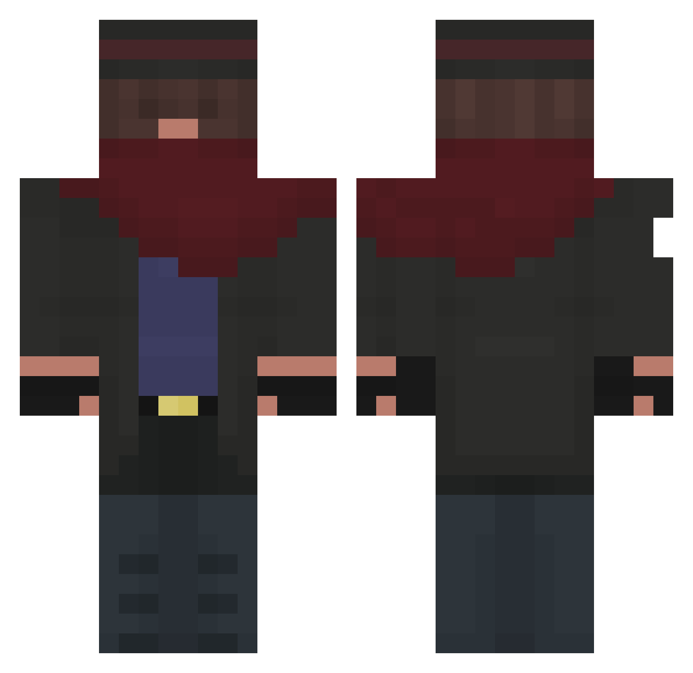 DavidNilsson33 Minecraft skin, front and back view