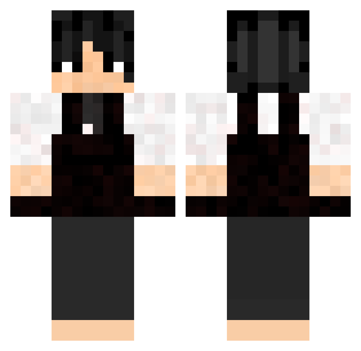 yigkab10 Minecraft skin, front and back view