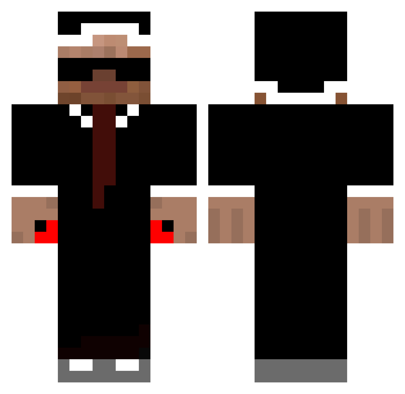 GodSaveMuhanad Minecraft skin, front and back view