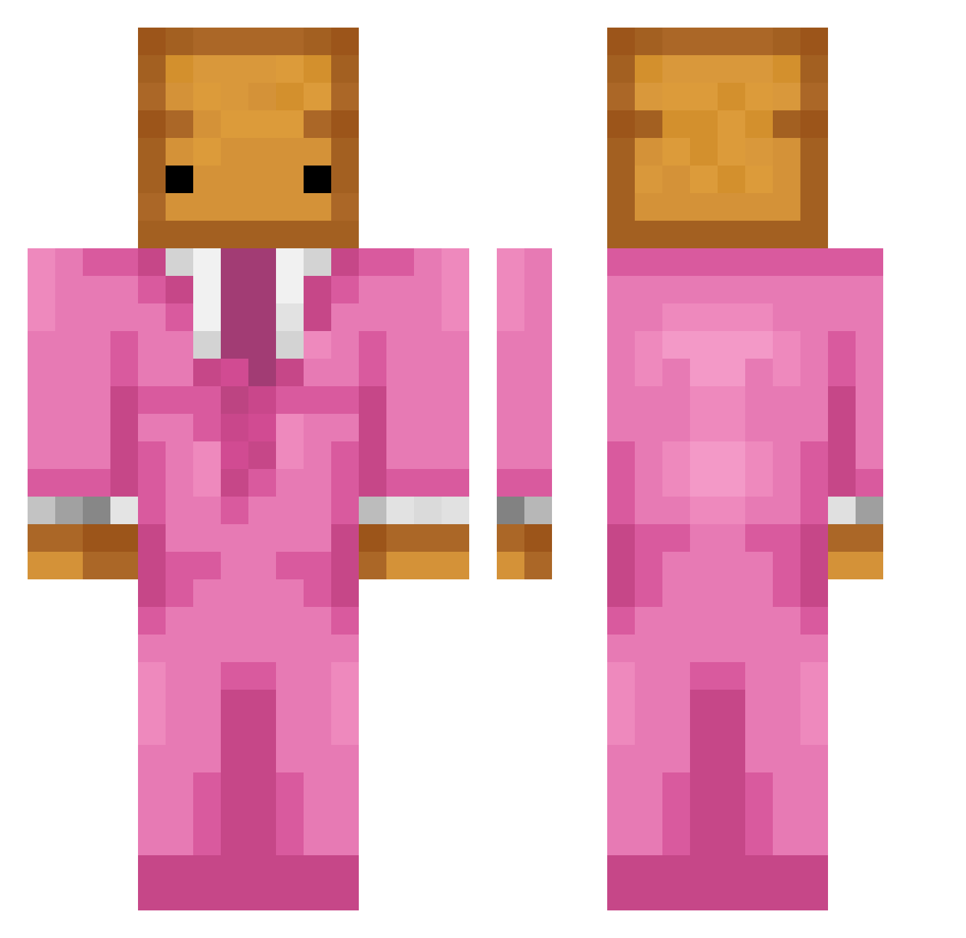 PRKLVESIJOHTO Minecraft skin, front and back view