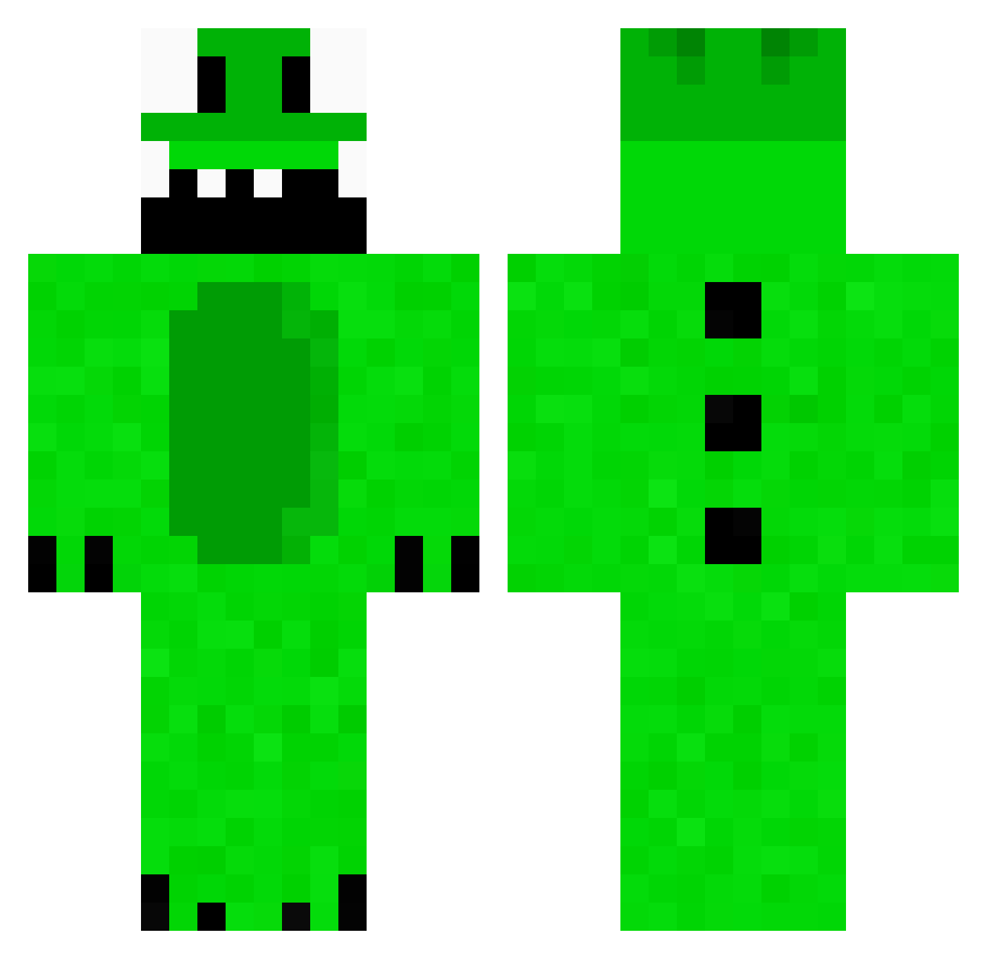 cartiguapo Minecraft skin, front and back view