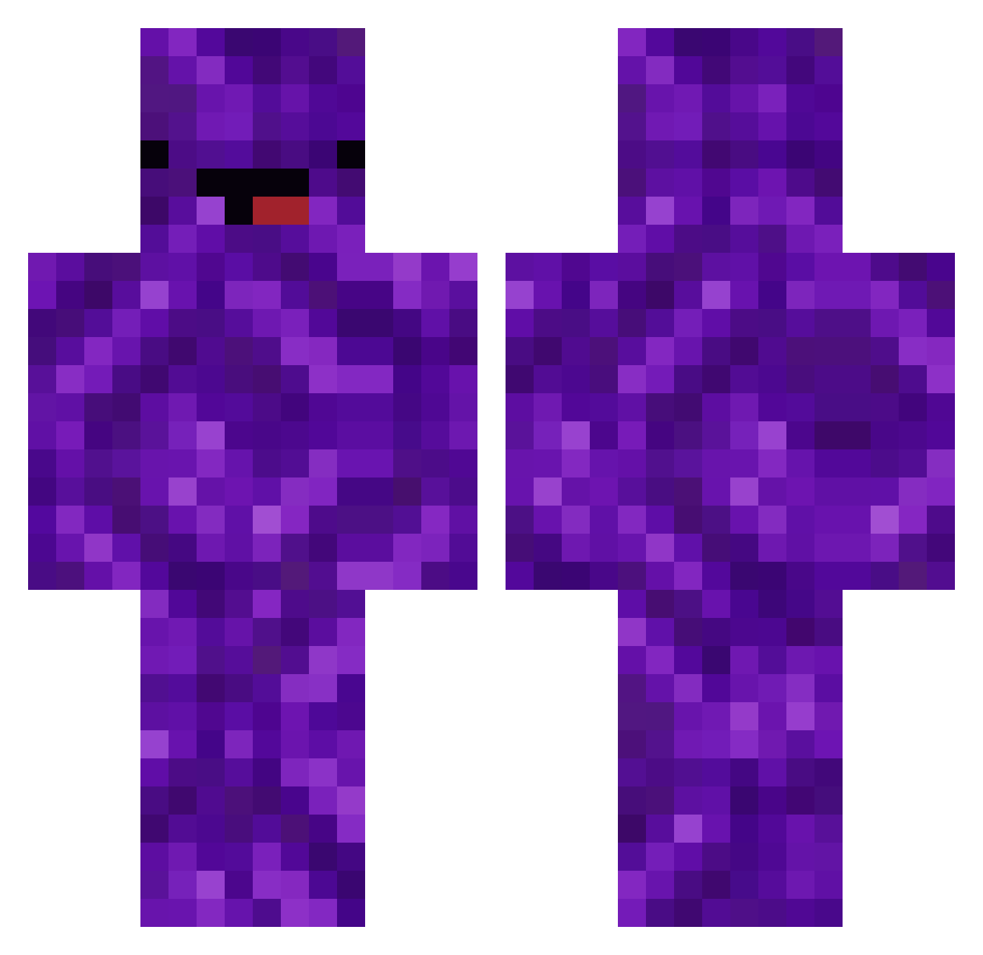 Panda_Star_10 Minecraft skin, front and back view