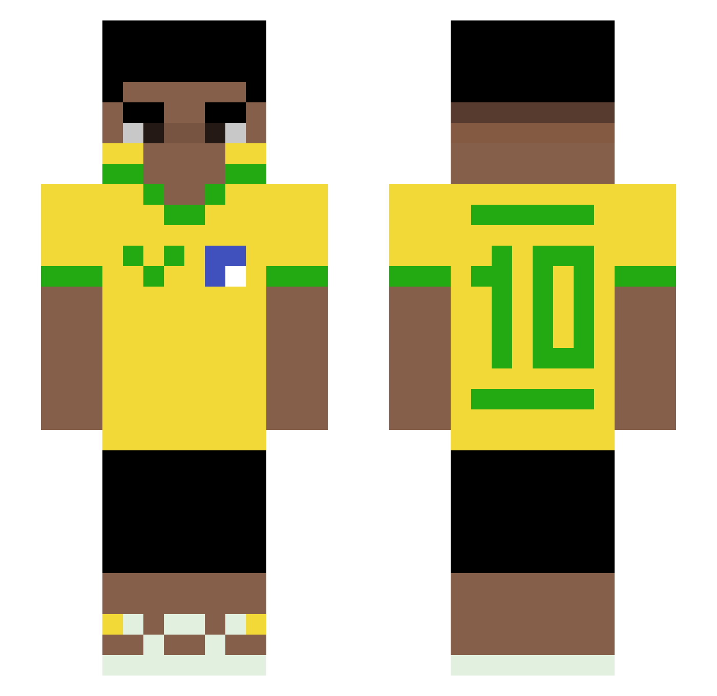ImYgorkkj Minecraft skin, front and back view