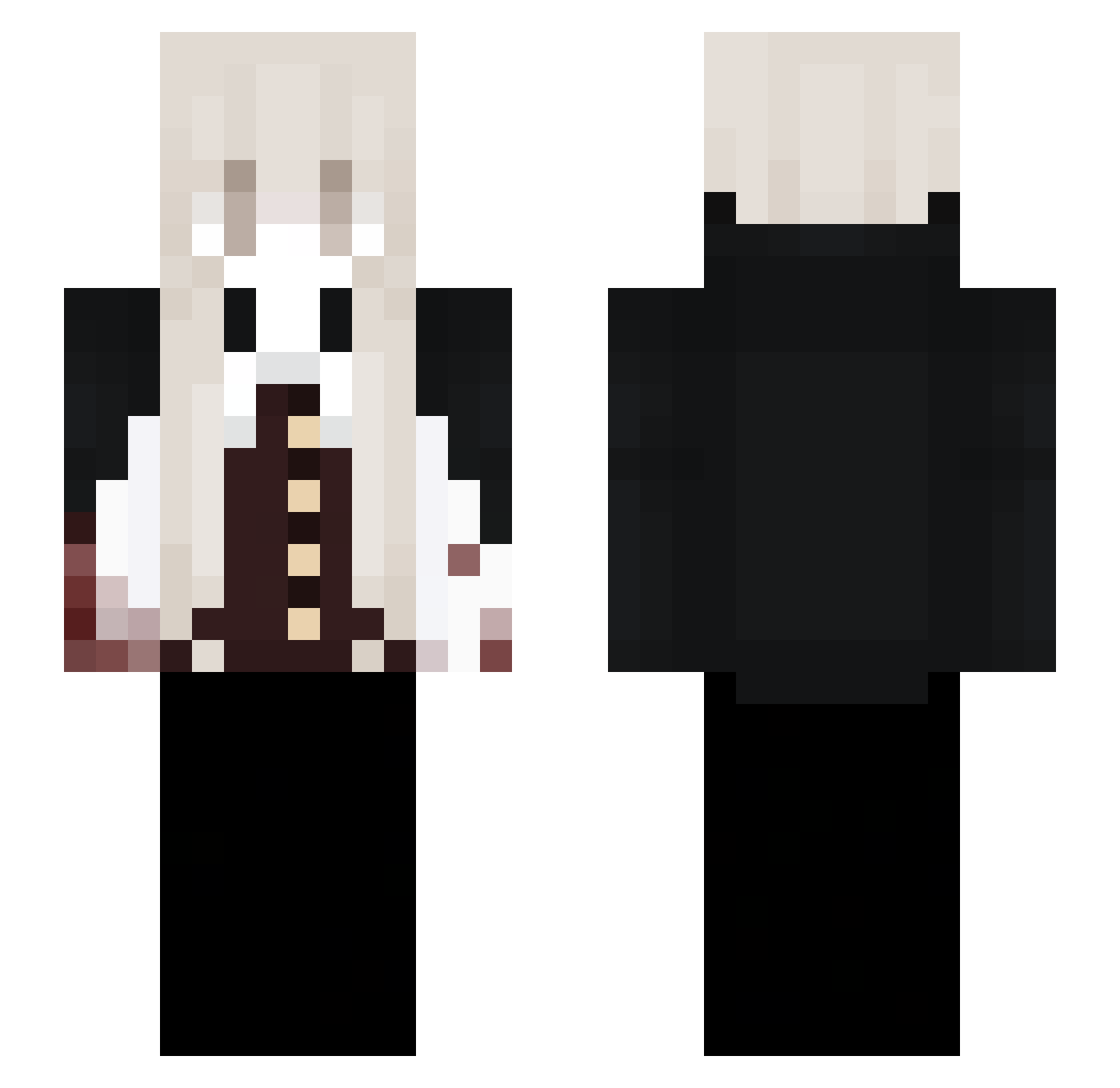 alujyeh Minecraft skin, front and back view