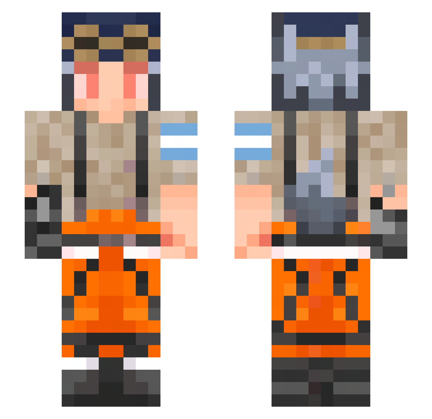 SrSenko Minecraft skin, front and back view