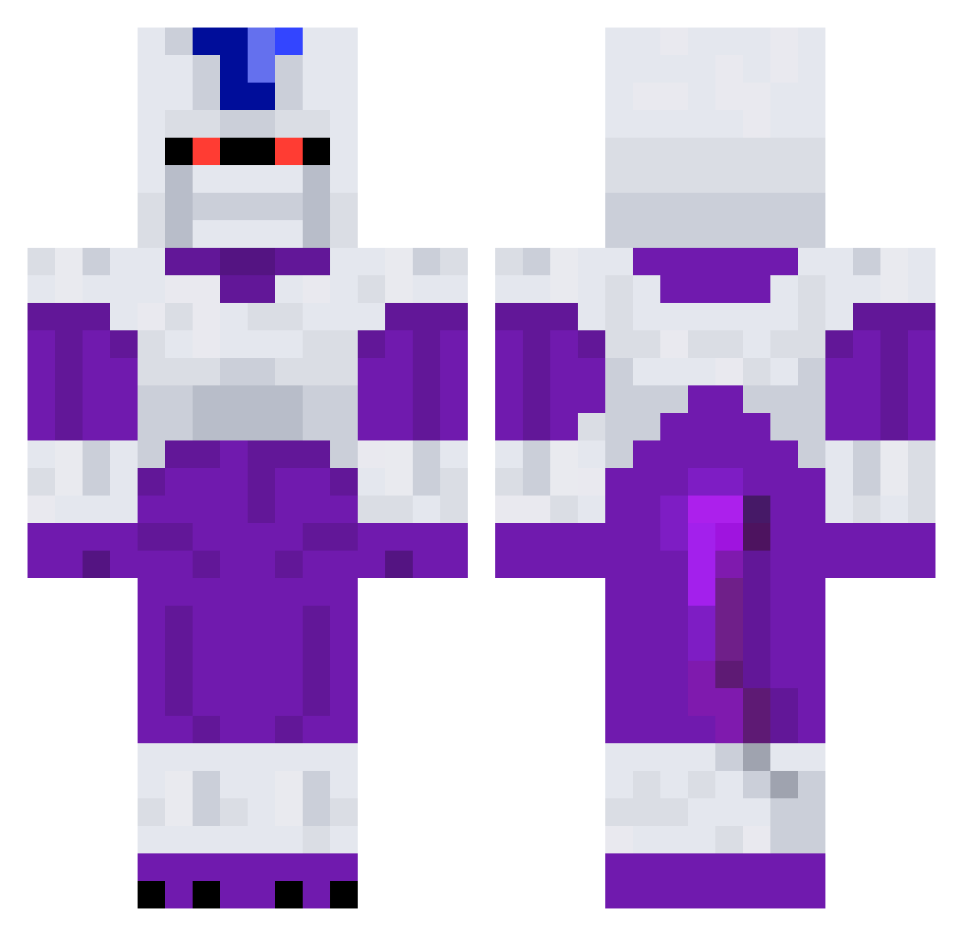 Logikkal Minecraft skin, front and back view