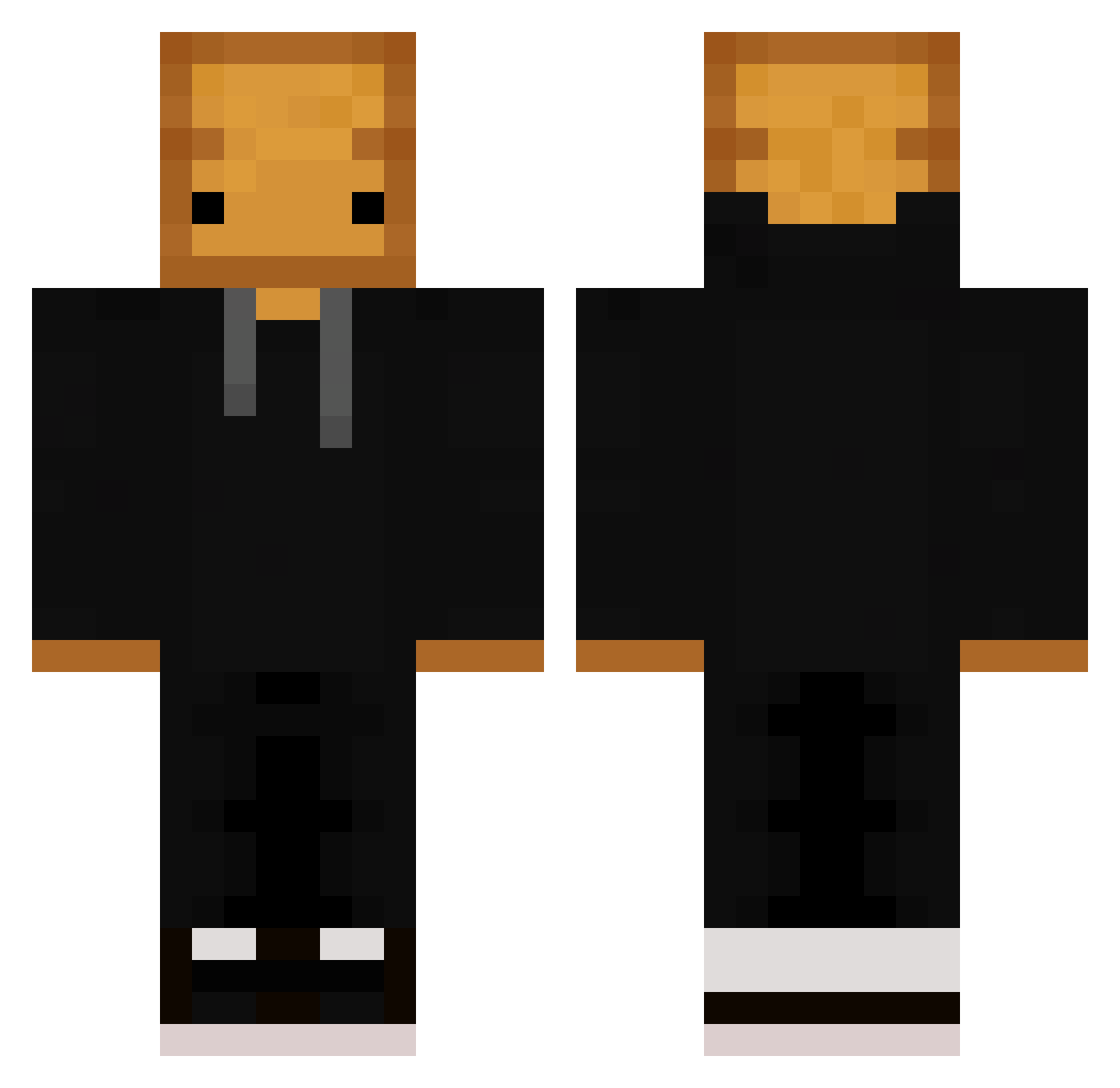 Louispr12 Minecraft skin, front and back view