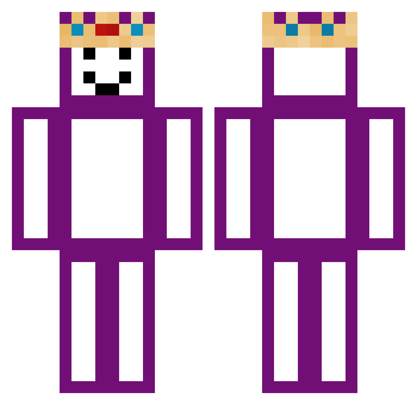 BrukkSSki Minecraft skin, front and back view