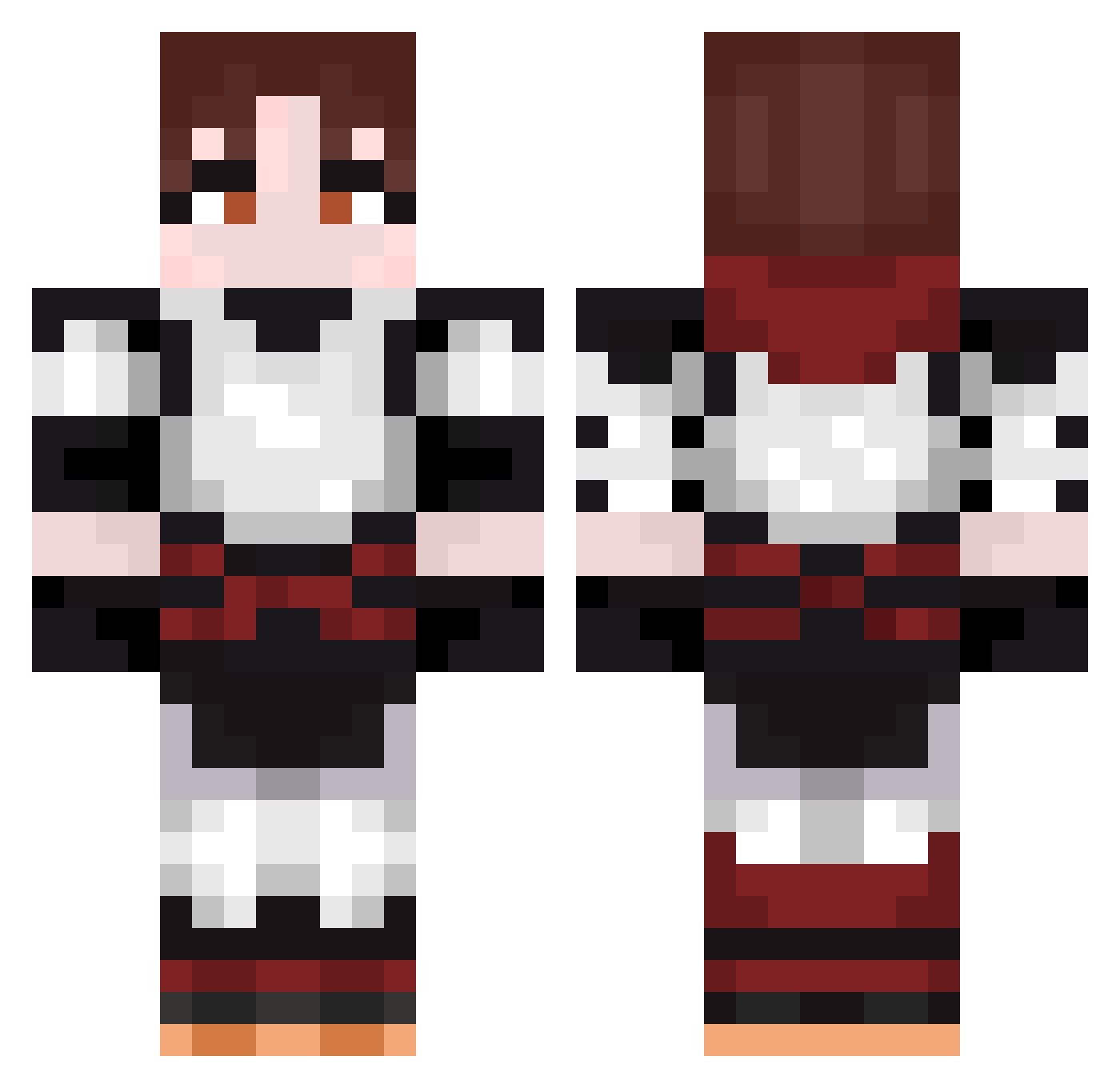 WHITEINDO Minecraft skin, front and back view