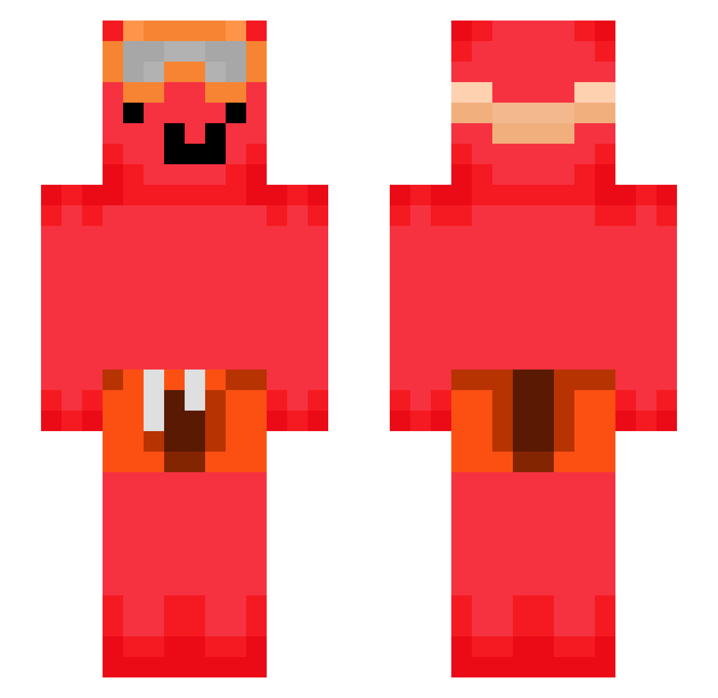 Magic06 Minecraft skin, front and back view