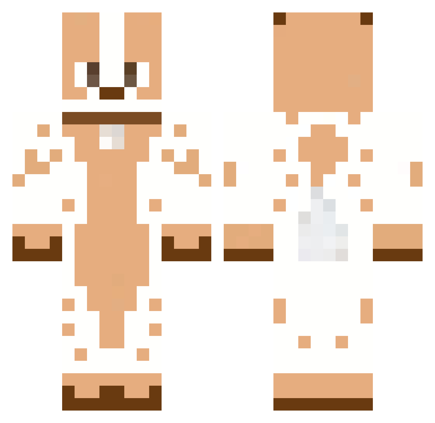 mxllm Minecraft skin, front and back view