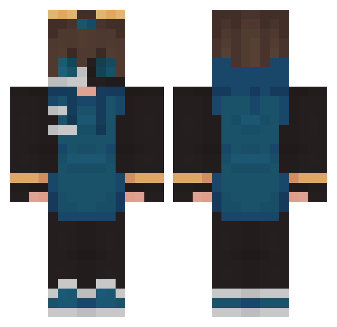 TobiAll2k Minecraft skin, front and back view