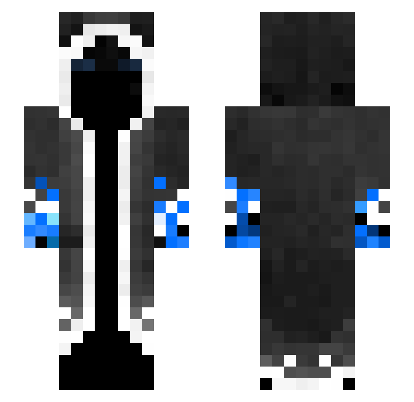 11qz Minecraft skin, front and back view