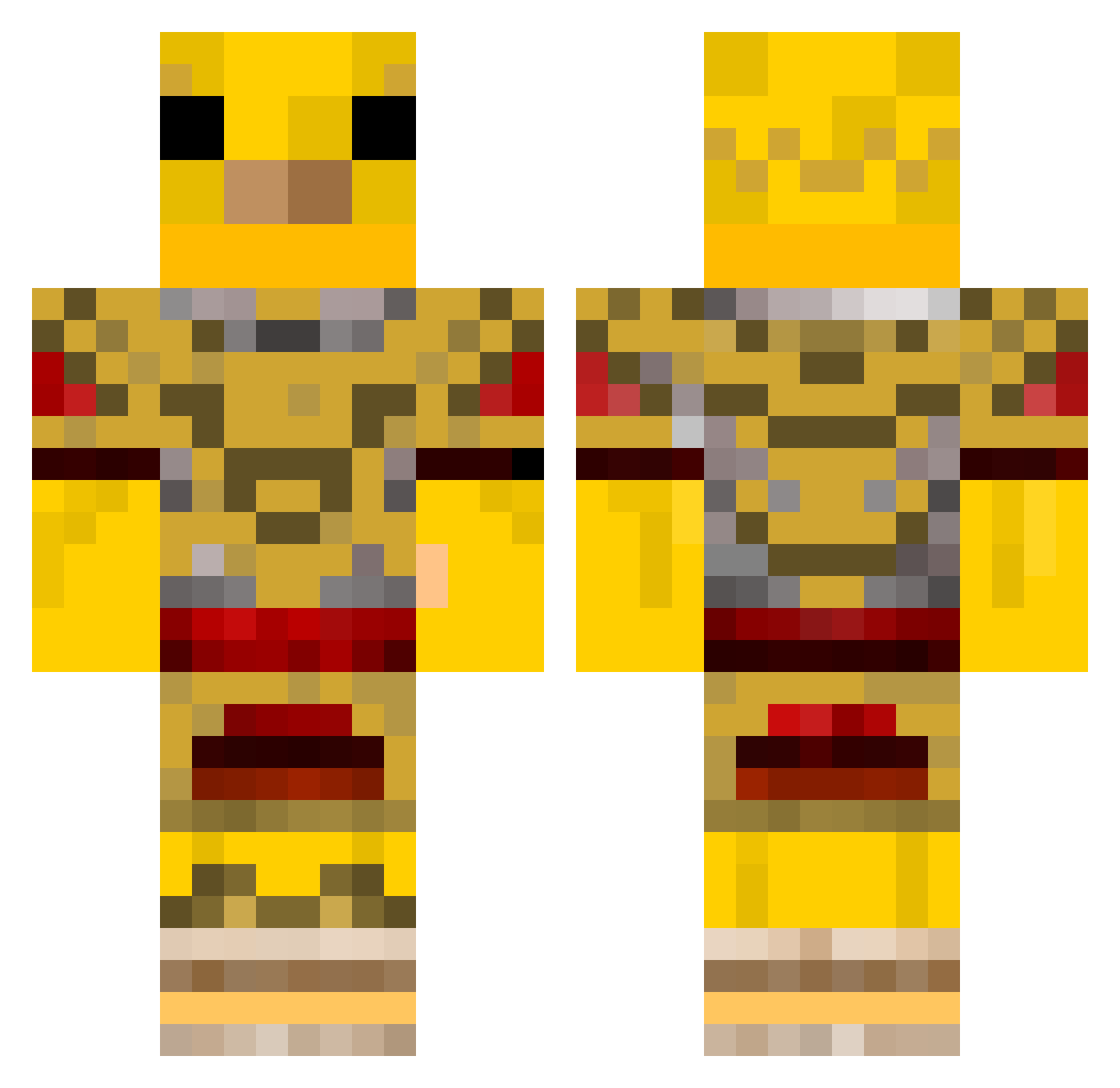 MoRiSbonito Minecraft skin, front and back view