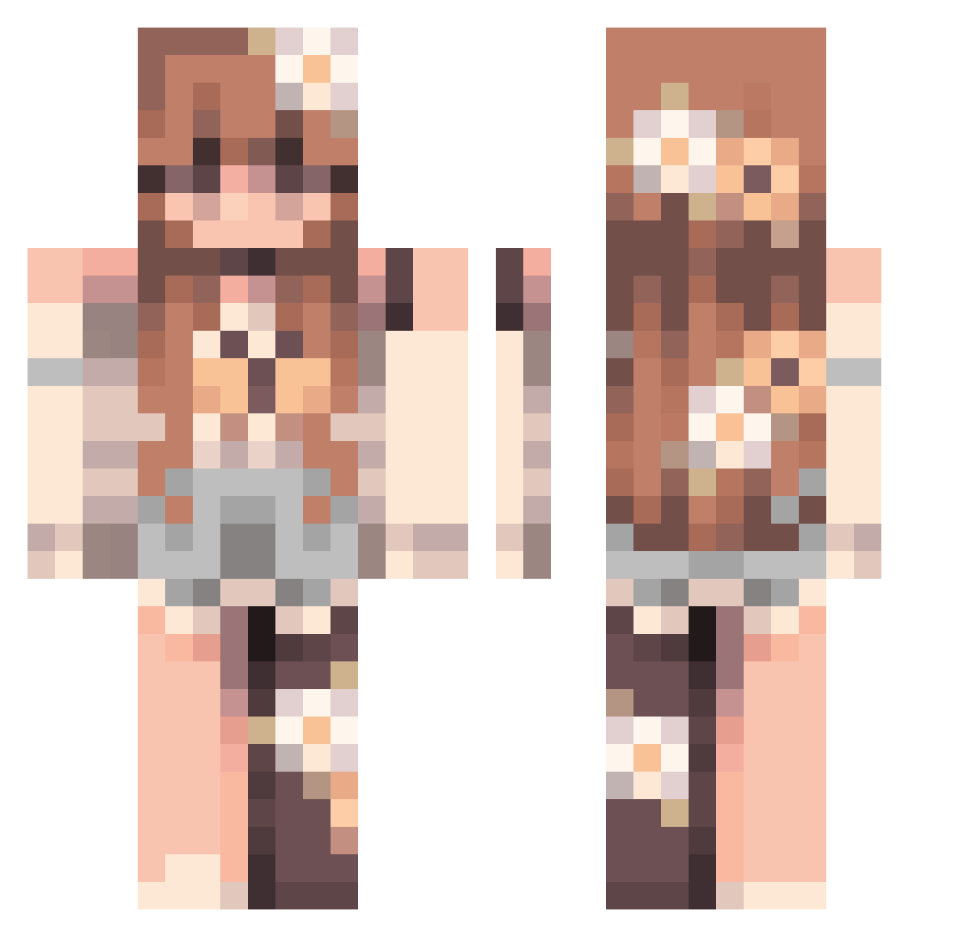 Seraph1ne Minecraft skin, front and back view