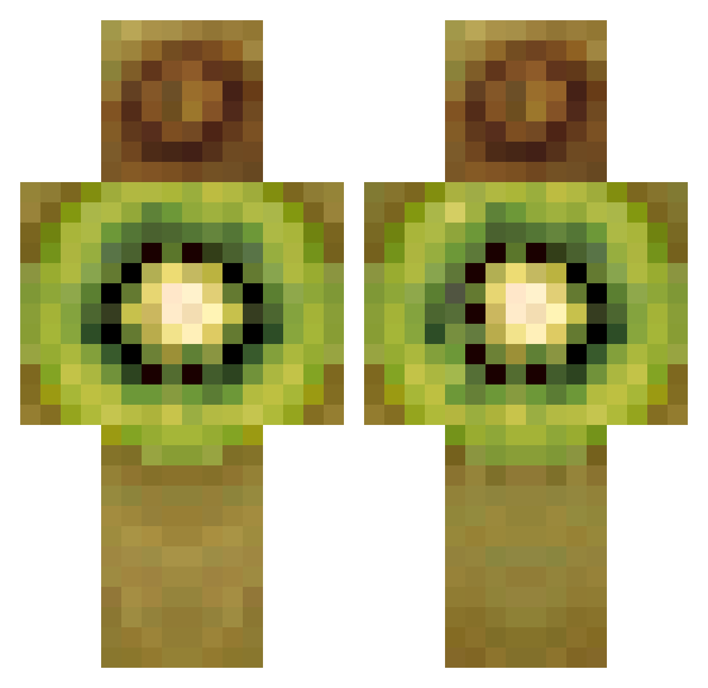 oatlemon Minecraft skin, front and back view