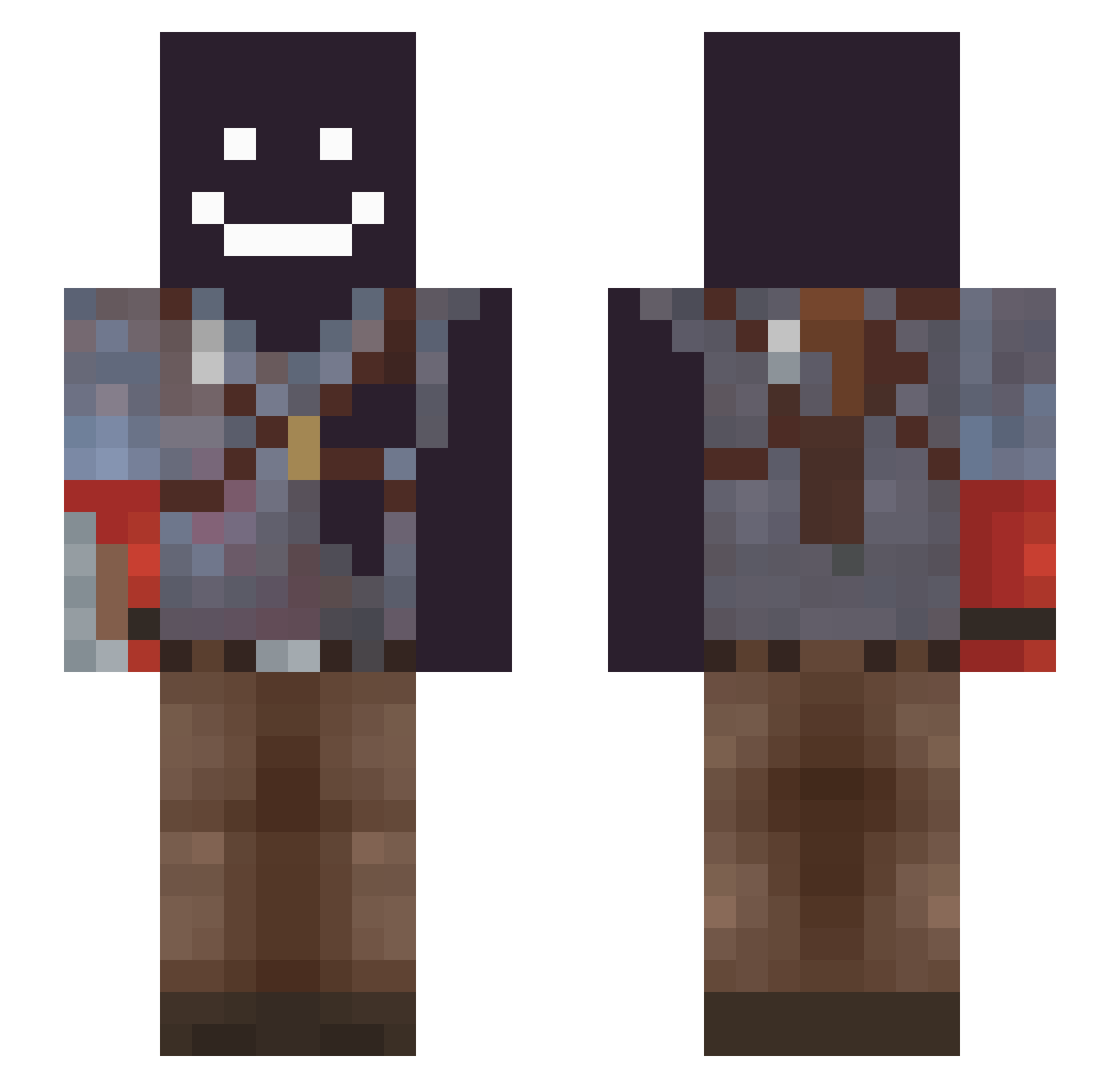 Cronicry Minecraft skin, front and back view