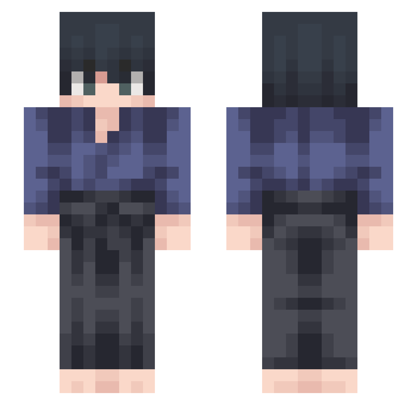 Skukyy Minecraft skin, front and back view