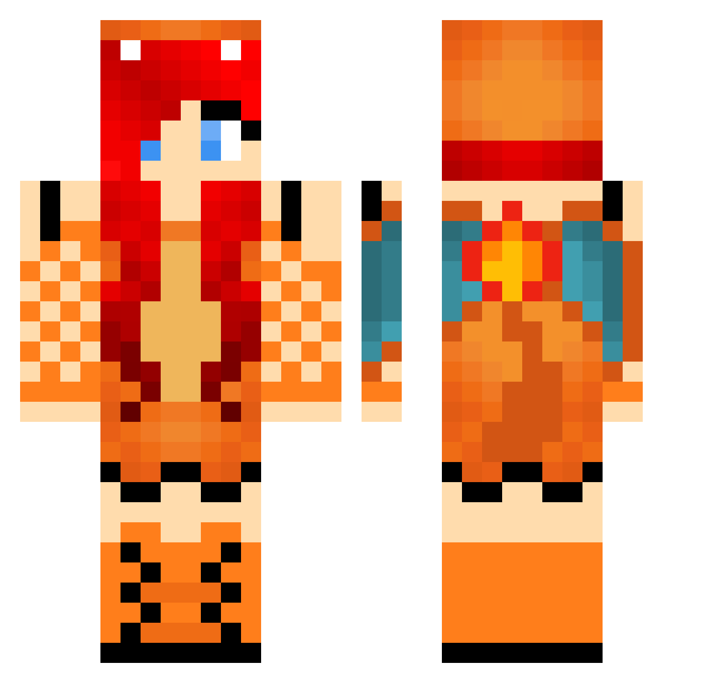 Hinny_Tweaker Minecraft skin, front and back view