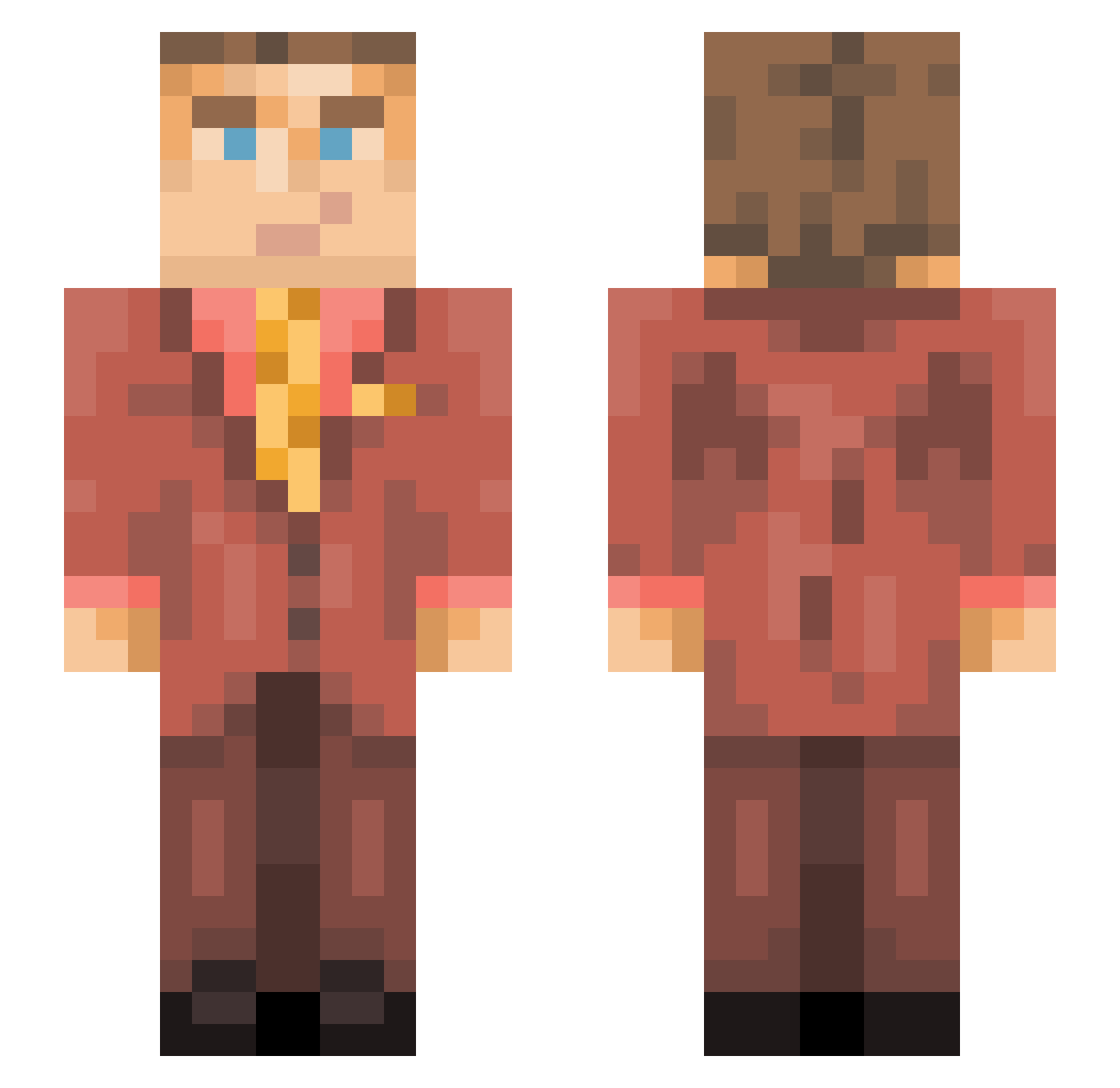 eProcrastinator Minecraft skin, front and back view