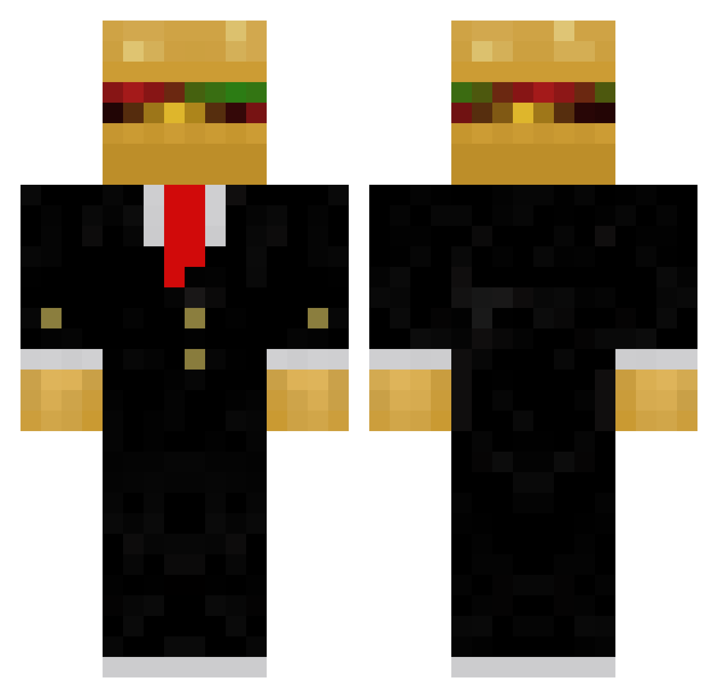 swagpacket Minecraft skin, front and back view