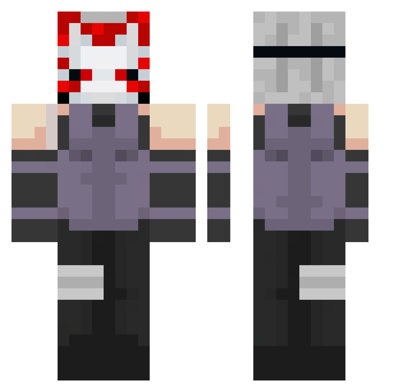 derivedcactus15 Minecraft skin, front and back view