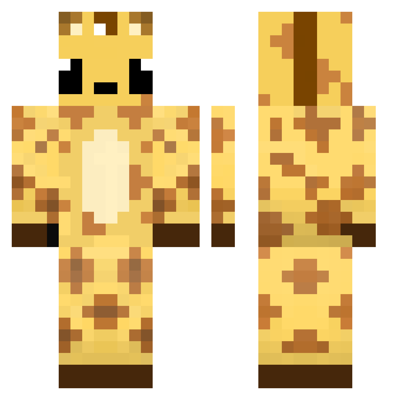 jazim Minecraft skin, front and back view