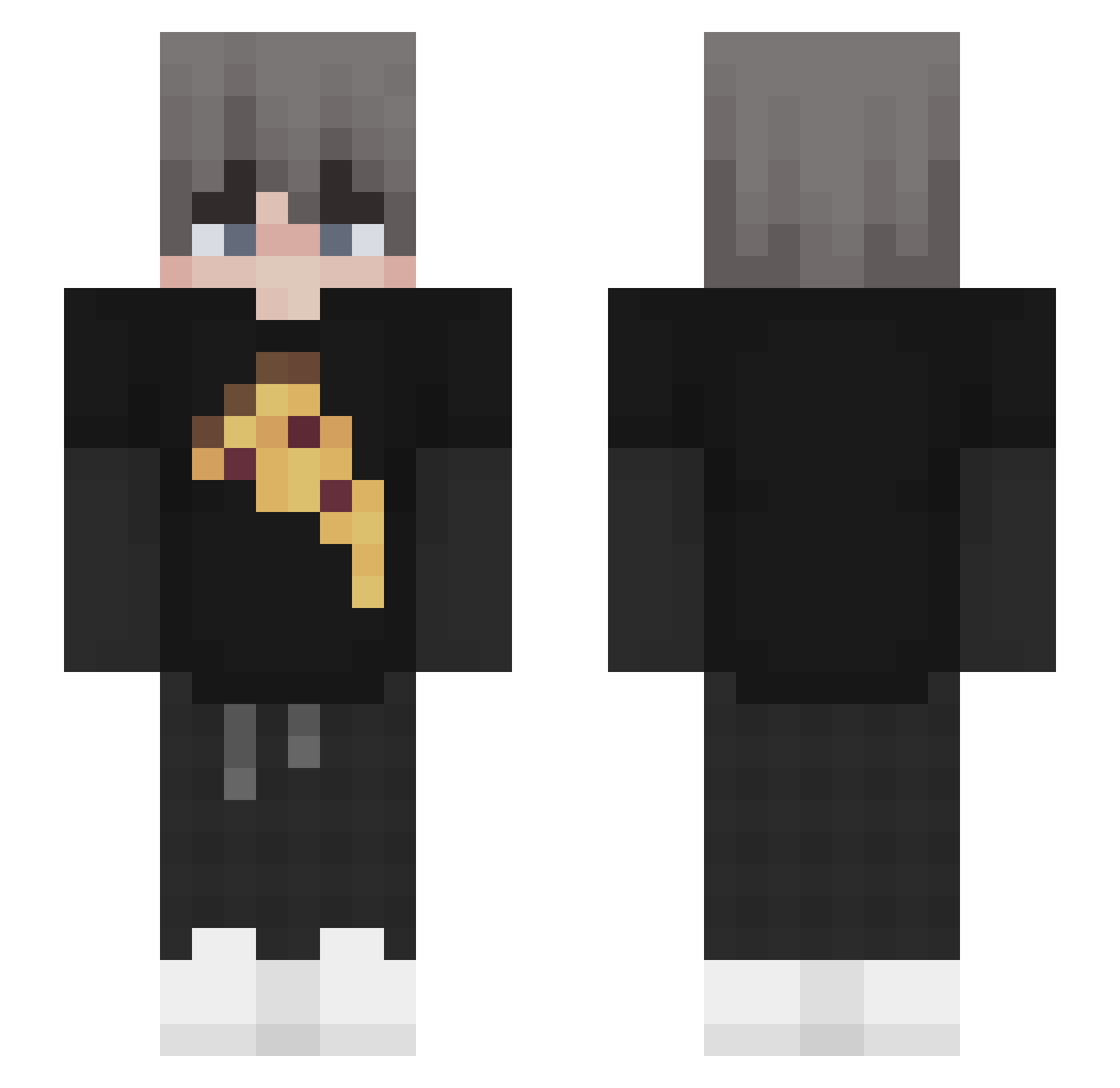 MrLuco Minecraft skin, front and back view
