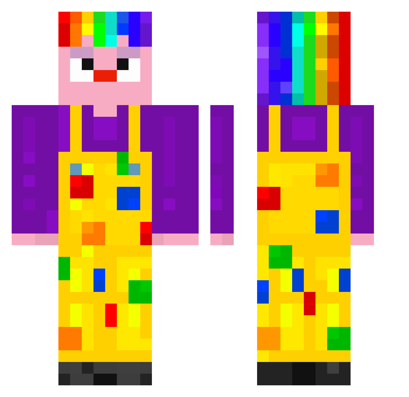 Seven7__ Minecraft skin, front and back view