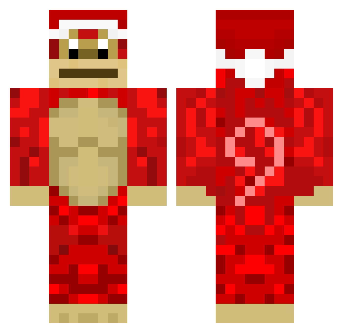 Pepje Minecraft skin, front and back view