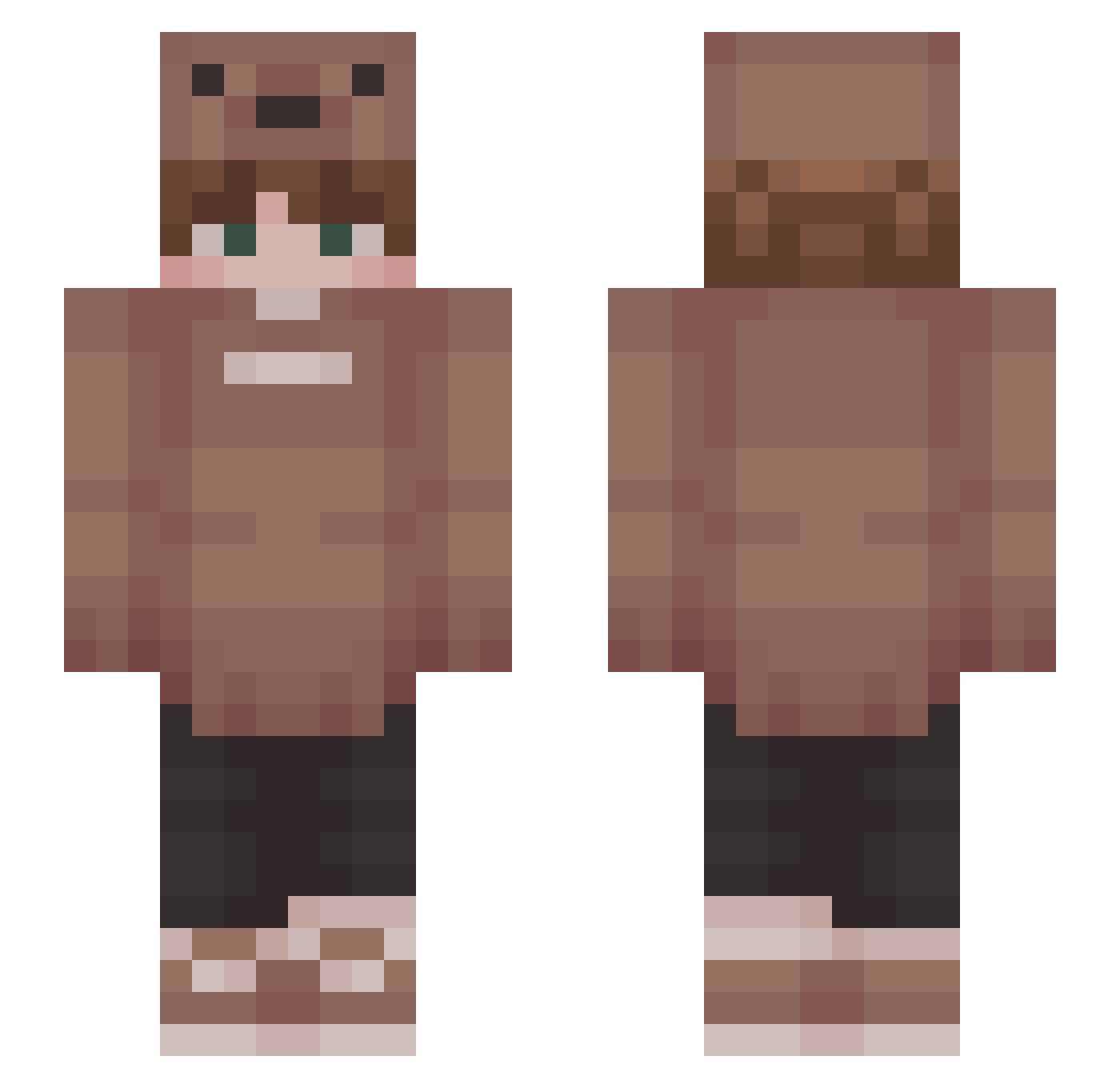 Moritz59 Minecraft skin, front and back view