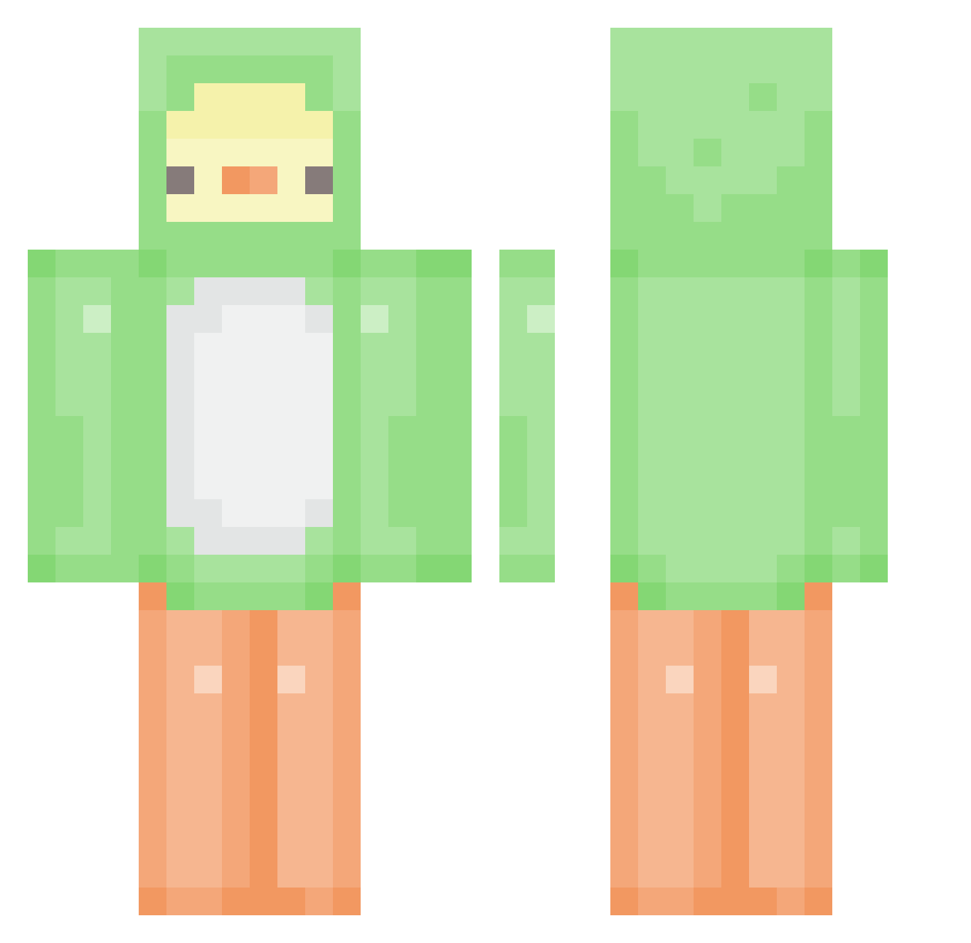 PurpledXD_870 Minecraft skin, front and back view