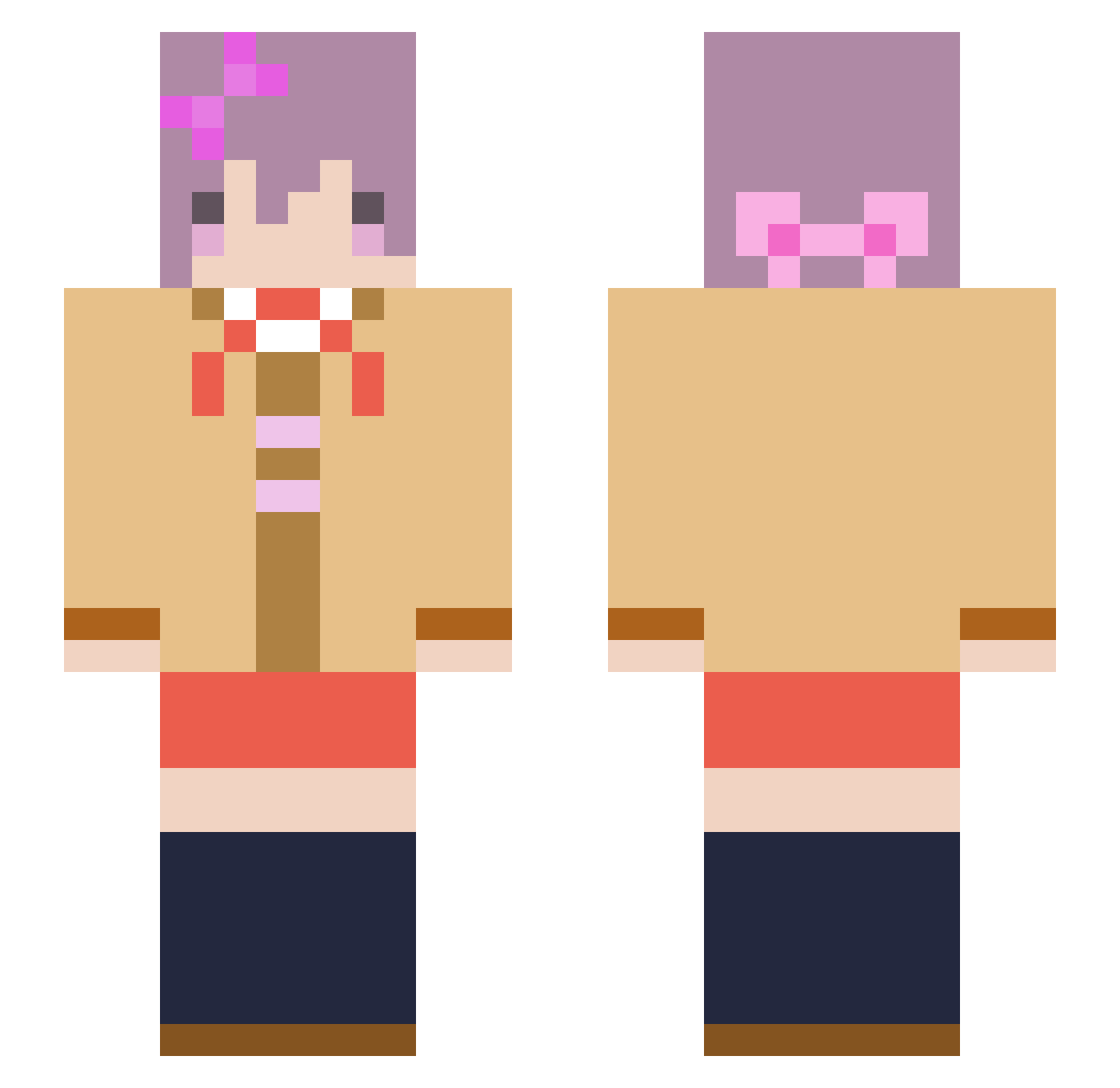DankChungus Minecraft skin, front and back view