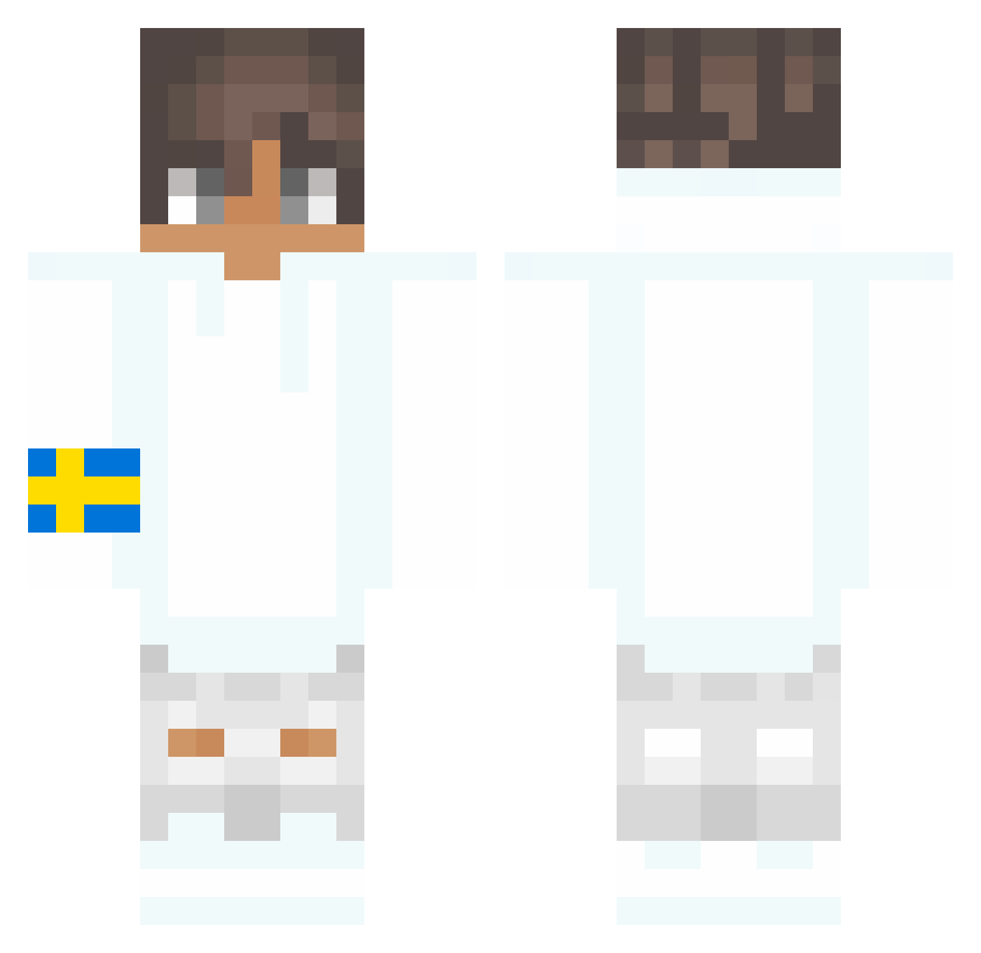 LogLog Minecraft skin, front and back view