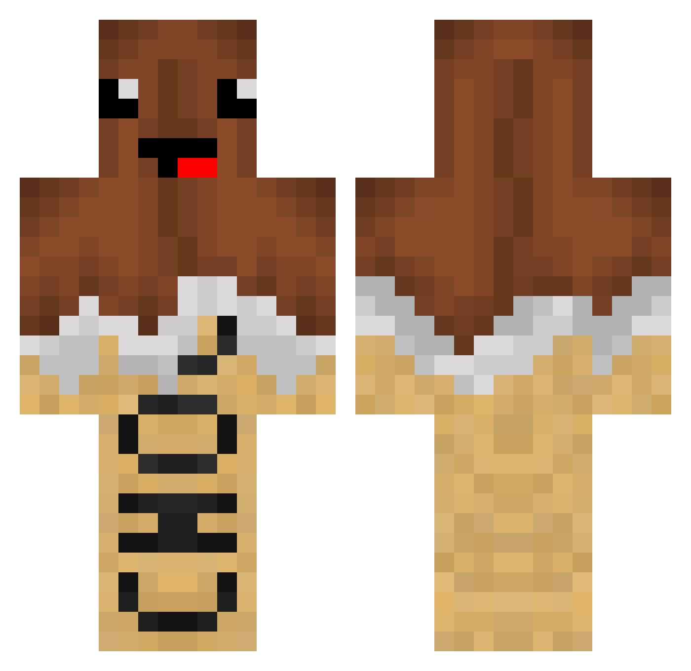 BigT_Latein Minecraft skin, front and back view