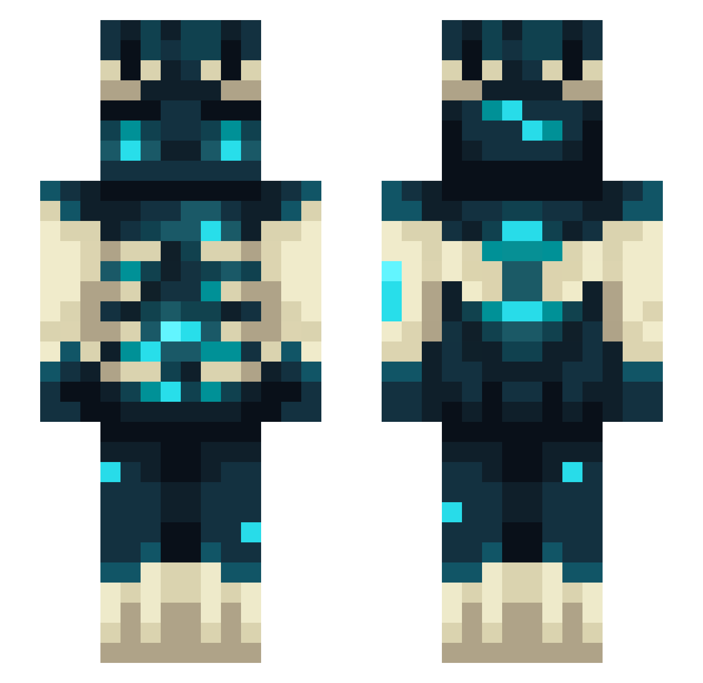 empv Minecraft skin, front and back view