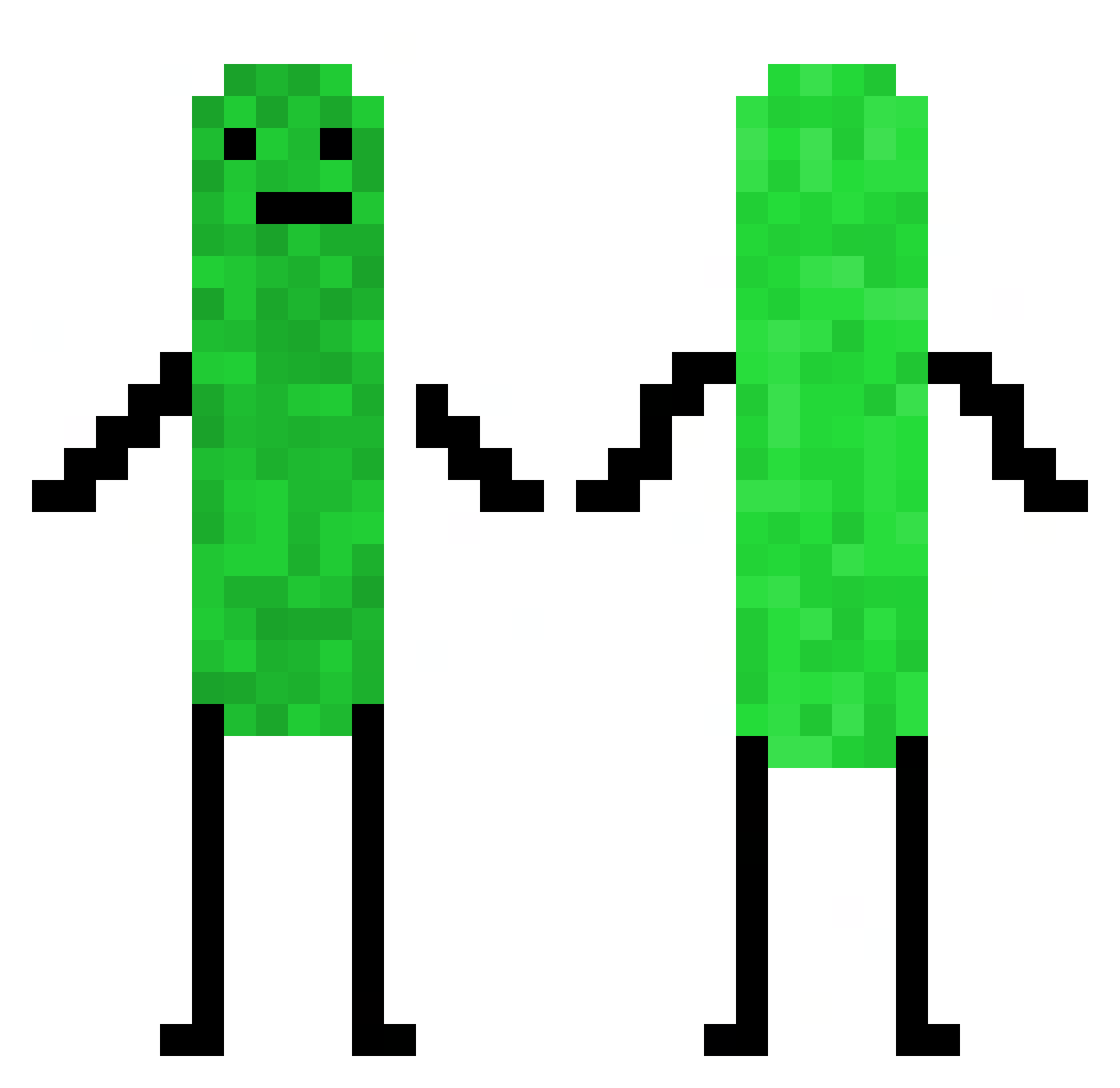LitPuff Minecraft skin, front and back view