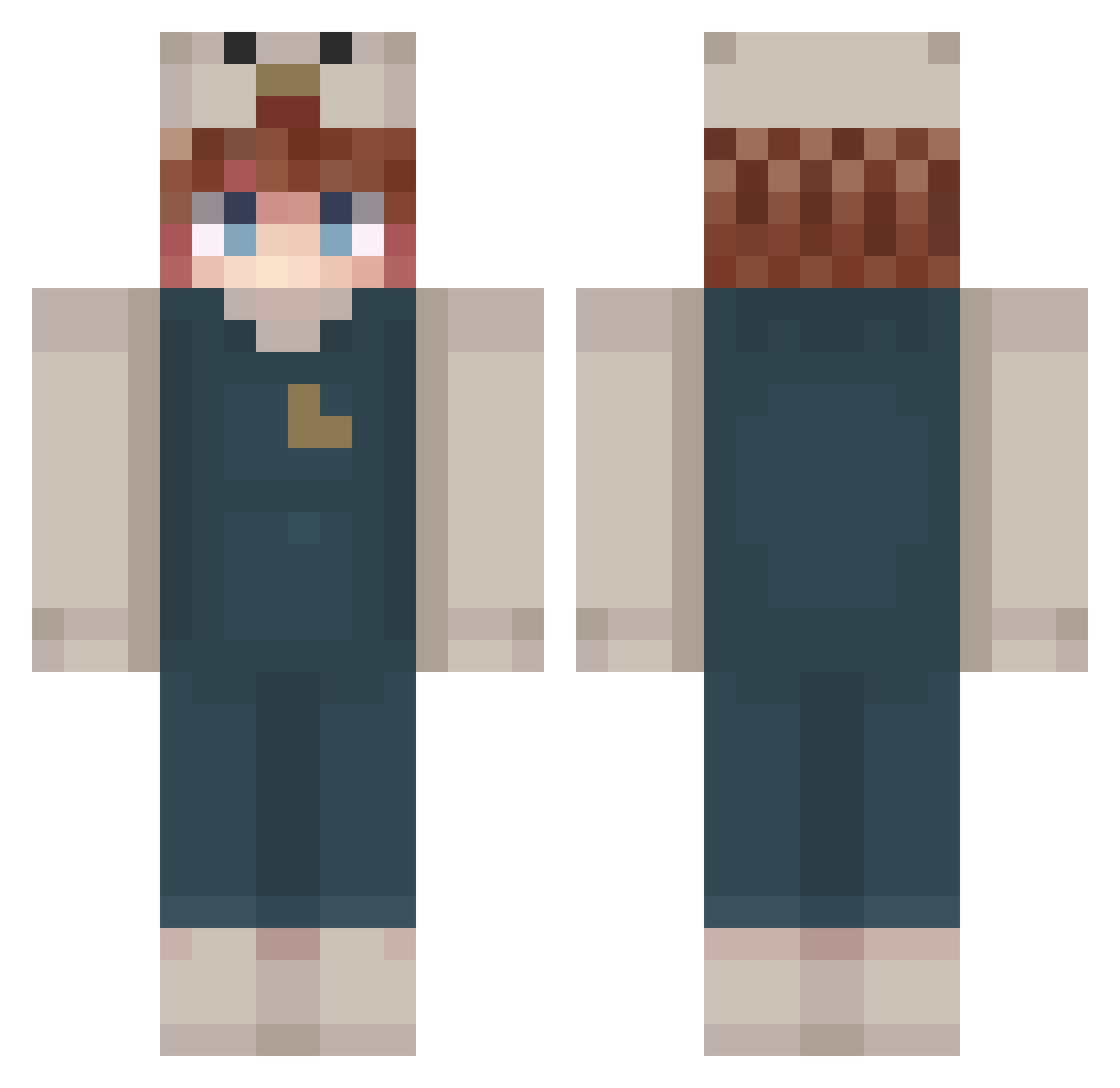 GodFlavour Minecraft skin, front and back view