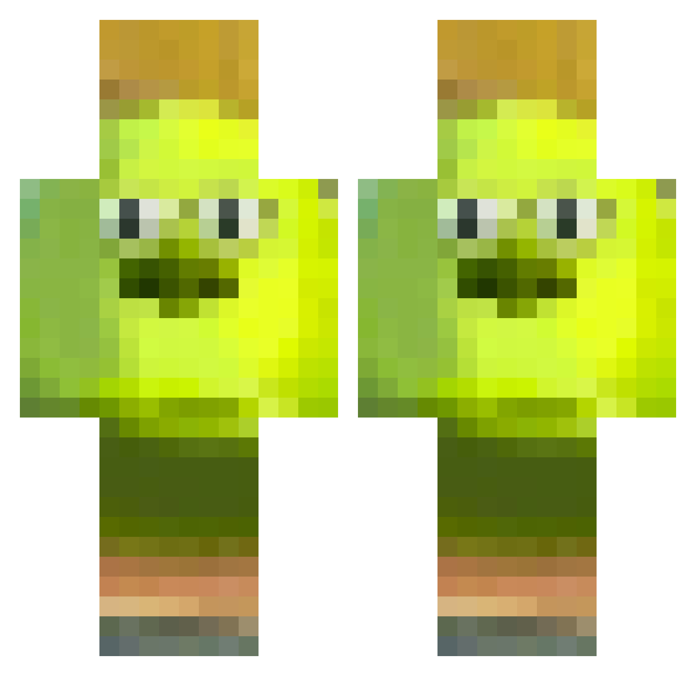 YongKaWel Minecraft skin, front and back view