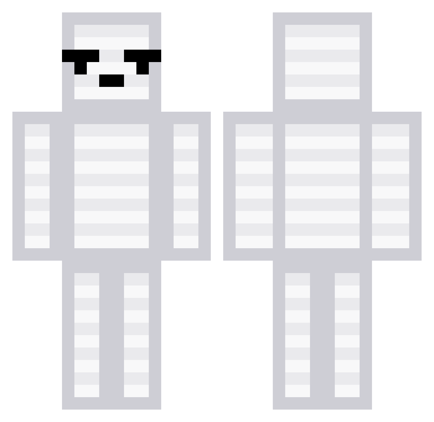 Mrkirby13 Minecraft skin, front and back view
