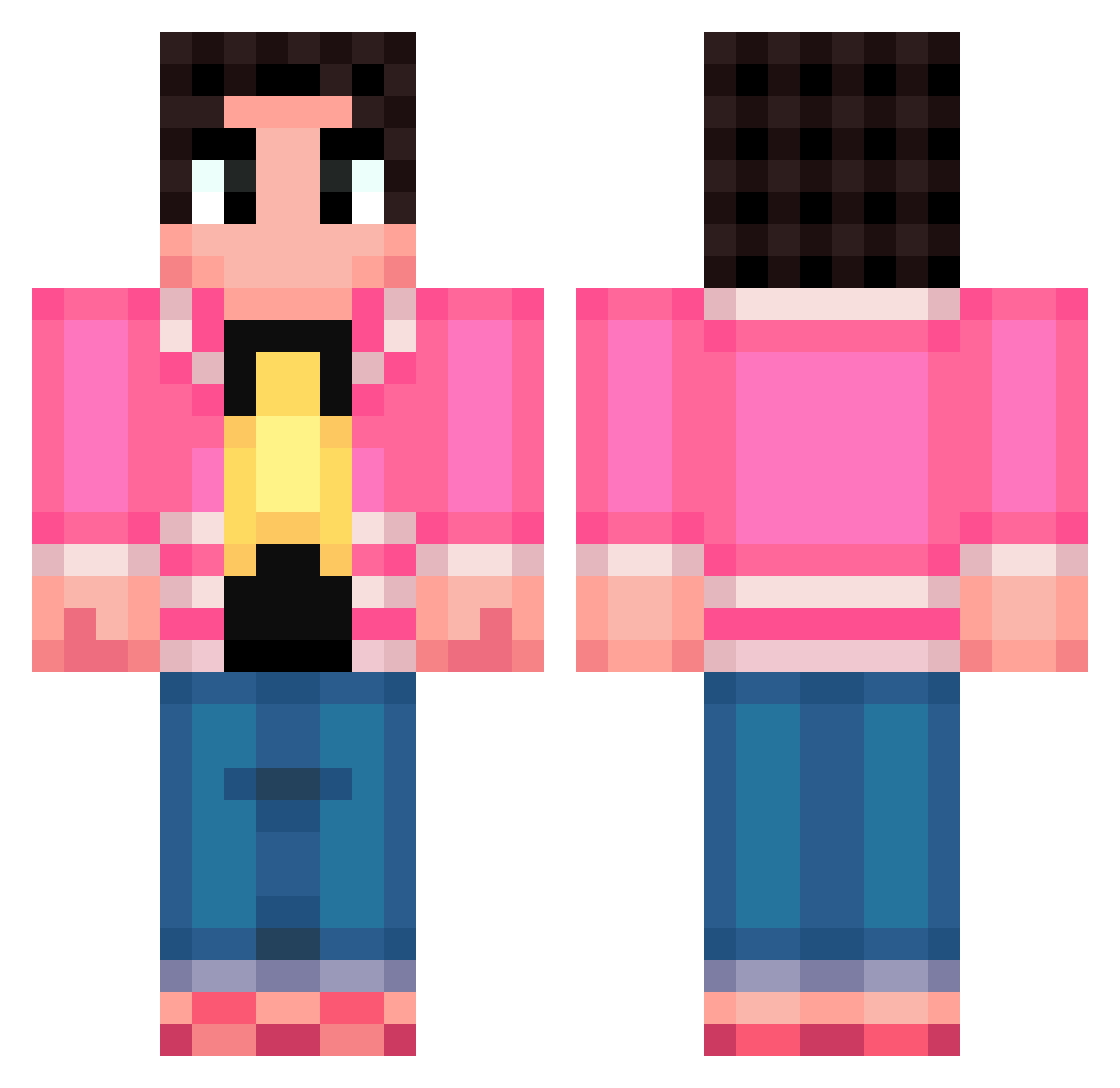 pg_pax Minecraft skin, front and back view