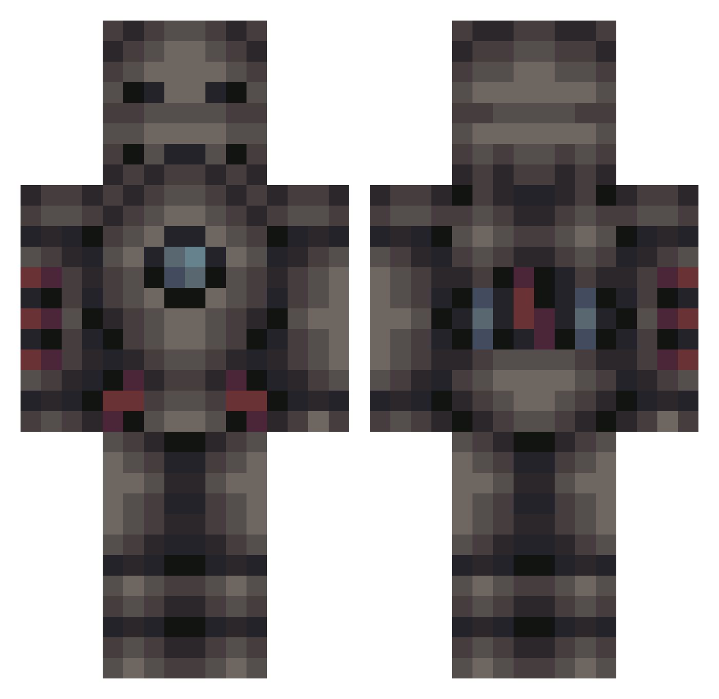 icecubeez Minecraft skin, front and back view
