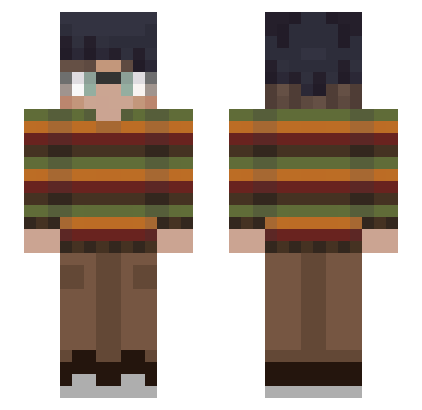 LUKAS5387 Minecraft skin, front and back view